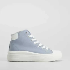 Zapatilla lona alta azul NYC