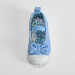 Zapatilla lona bailarina bebé azul BACHE