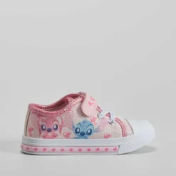 Zapatilla lona con luces rosa STITCH