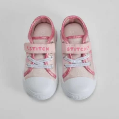 Zapatilla lona con luces rosa STITCH