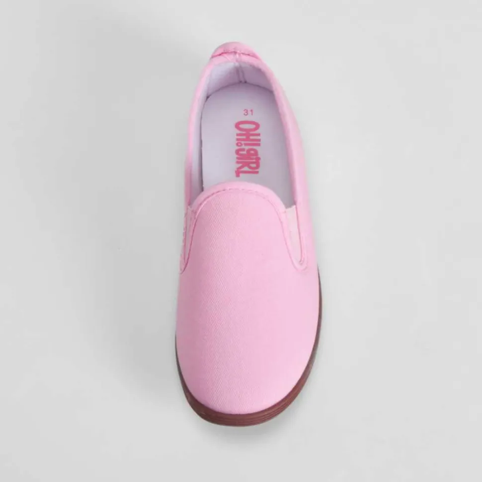 Zapatilla lona kung fu infantil rosa OH GIRL
