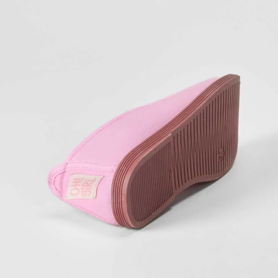Zapatilla lona kung fu infantil rosa OH GIRL