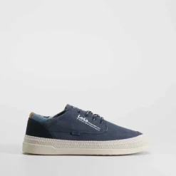 Zapatilla lona slip on yute azul LOIS