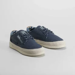 Zapatilla lona slip on yute azul LOIS