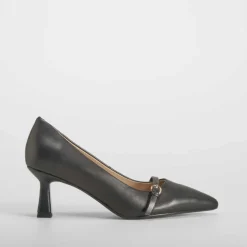 Zapato tacón piel negro FOSCO