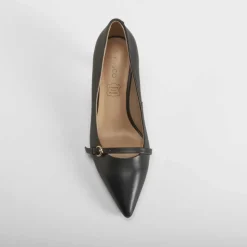 Zapato tacón piel negro FOSCO